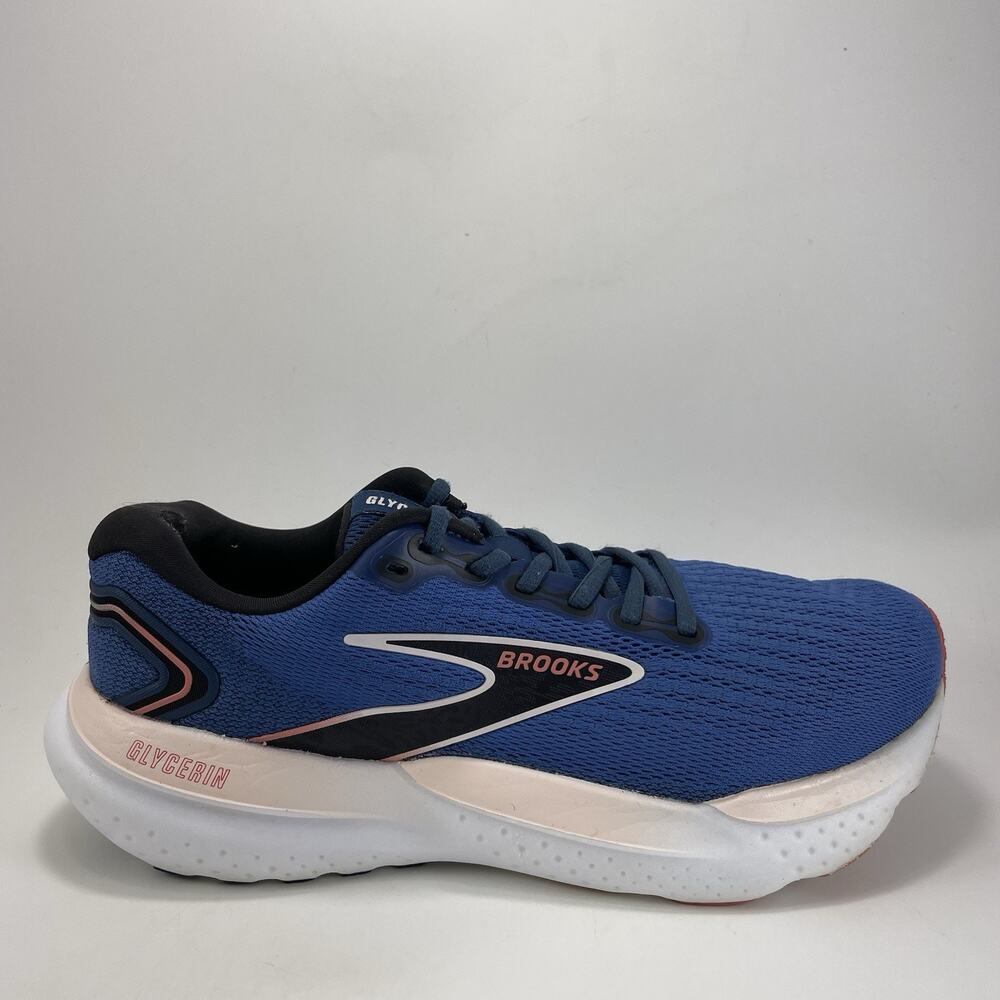 Brooks Glycerin 21 Running Shoes Womens Size 9.5 Wide D Blue Pink Max Cushion